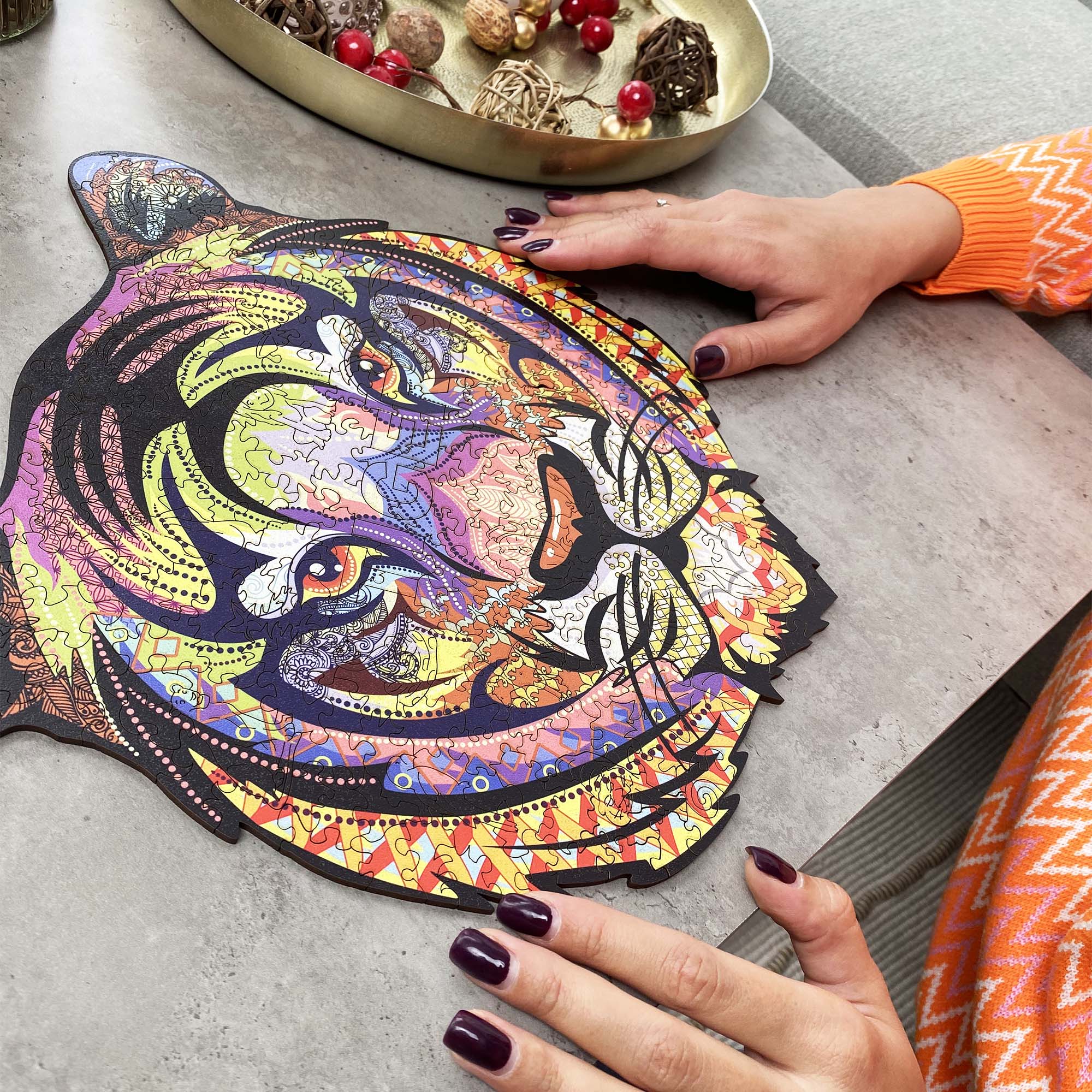 Wooden Jigsaw Puzzle Tiger - Woods Story