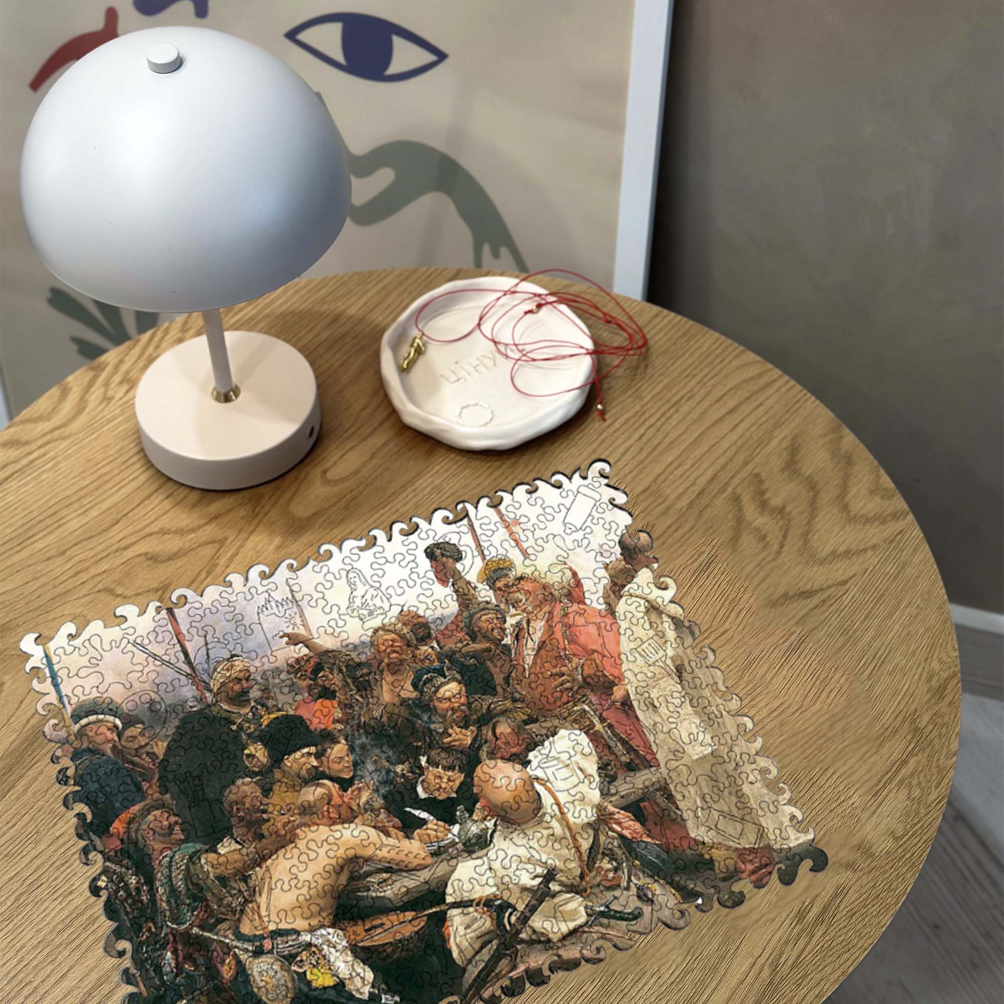 Wooden Jigsaw Puzzle Zaporozhians write a letter (Ilya Repin) - Woods Story