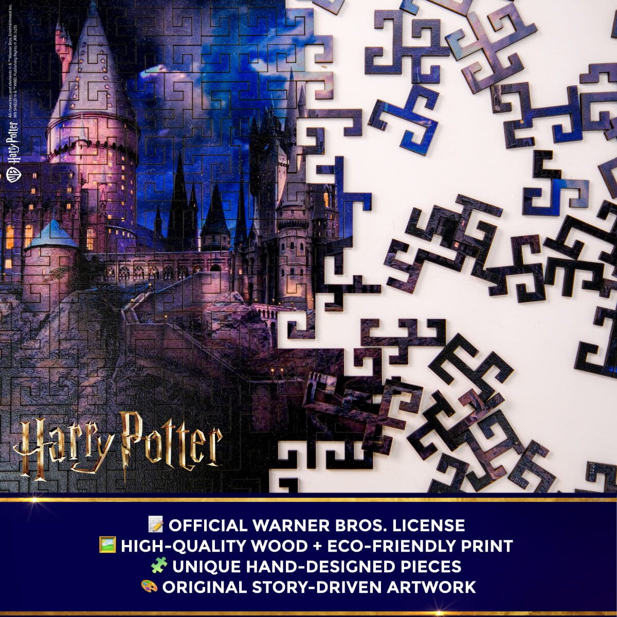 Wooden Maze Puzzle Harry Potter™ Hogwarts Castle Night - Woods Story