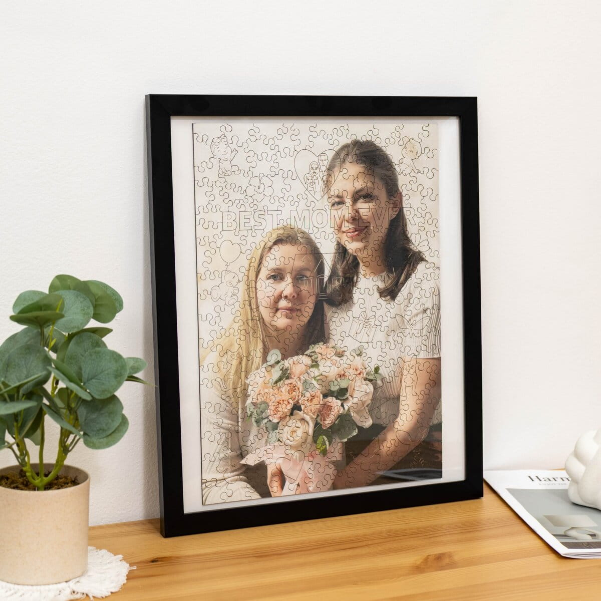 Wooden Mother's Day Photo Puzzle - Vertical - Woods Story