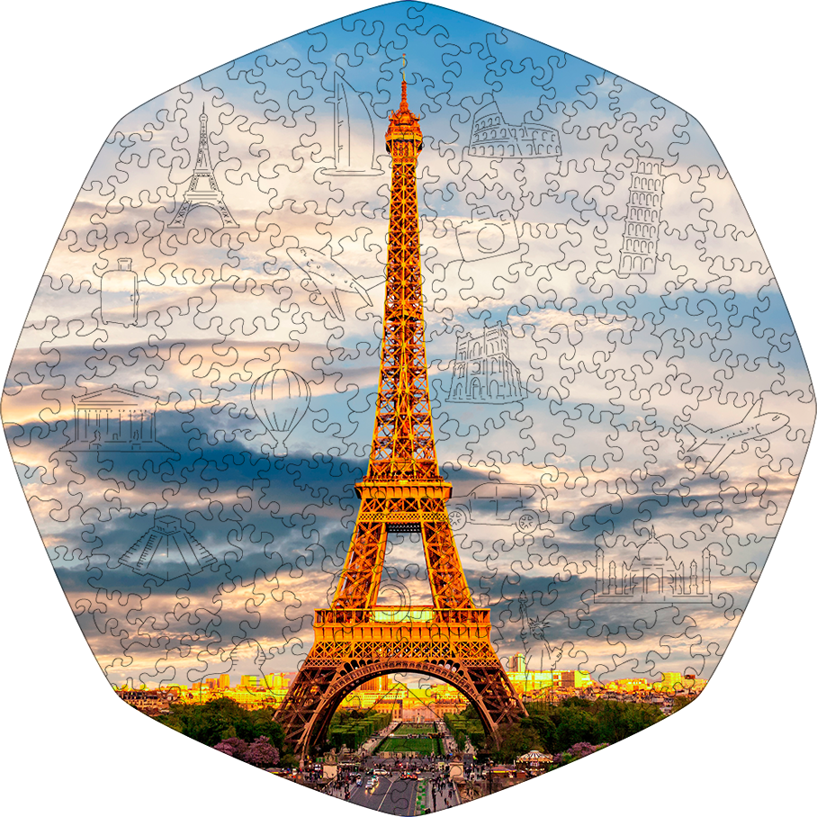 Wooden Jigsaw Puzzle Eiffel Tower