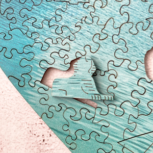 Wooden Jigsaw Puzzle Sunset on Mauritius