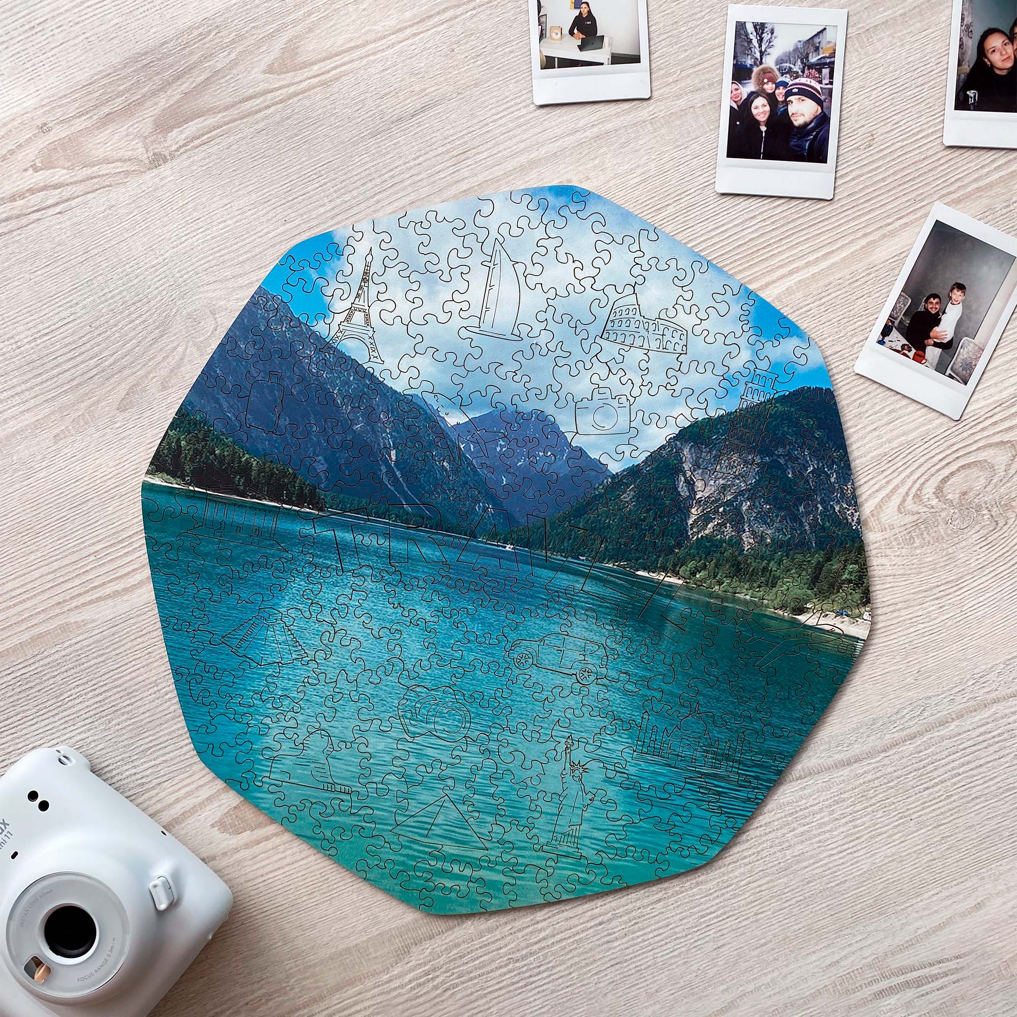 Custom Wooden Jigsaw Puzzle Travel