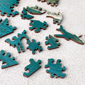 Wooden Jigsaw Puzzle Mountain Lake