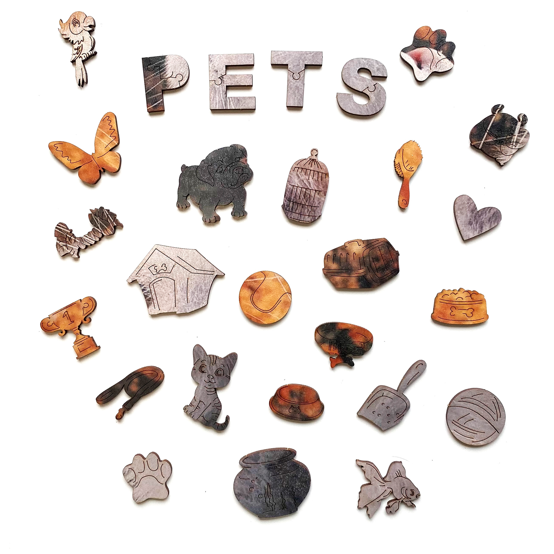 Custom Wooden Jigsaw Puzzle Pets