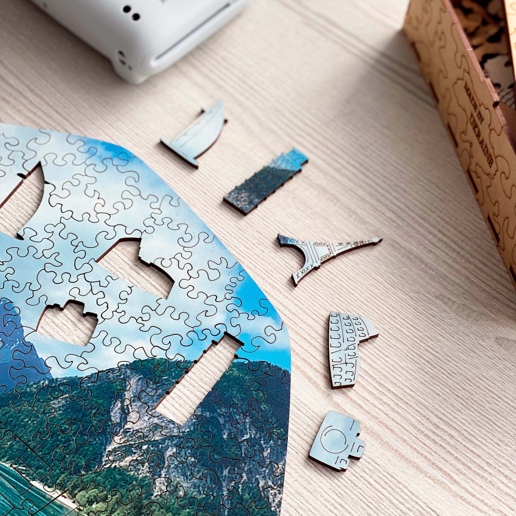 Custom Wooden Jigsaw Puzzle Travel