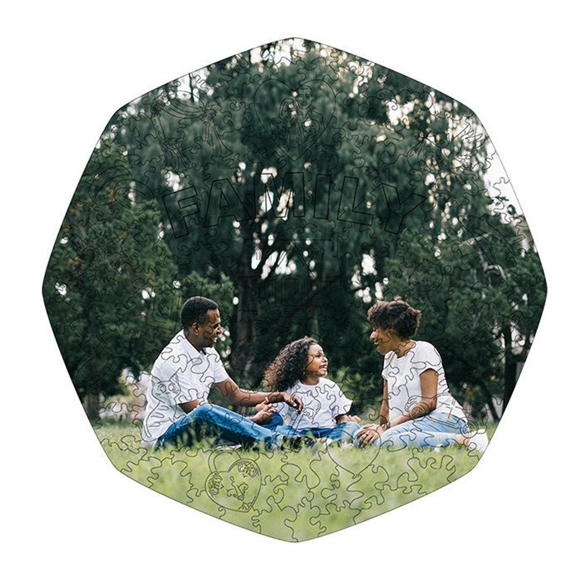Custom Wooden Puzzle - Family - Woods Story