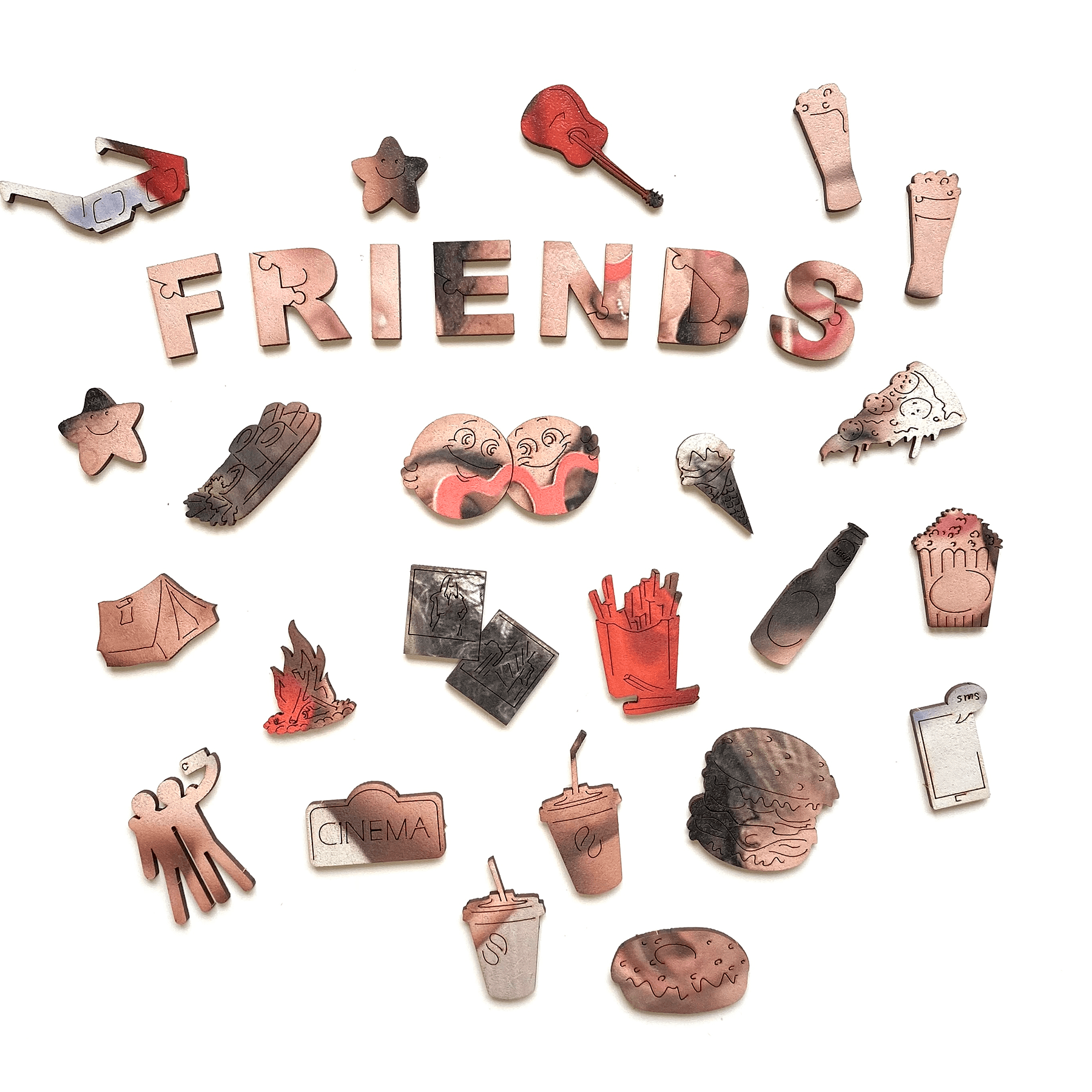 Custom Wooden Puzzle - Friends - Woods Story