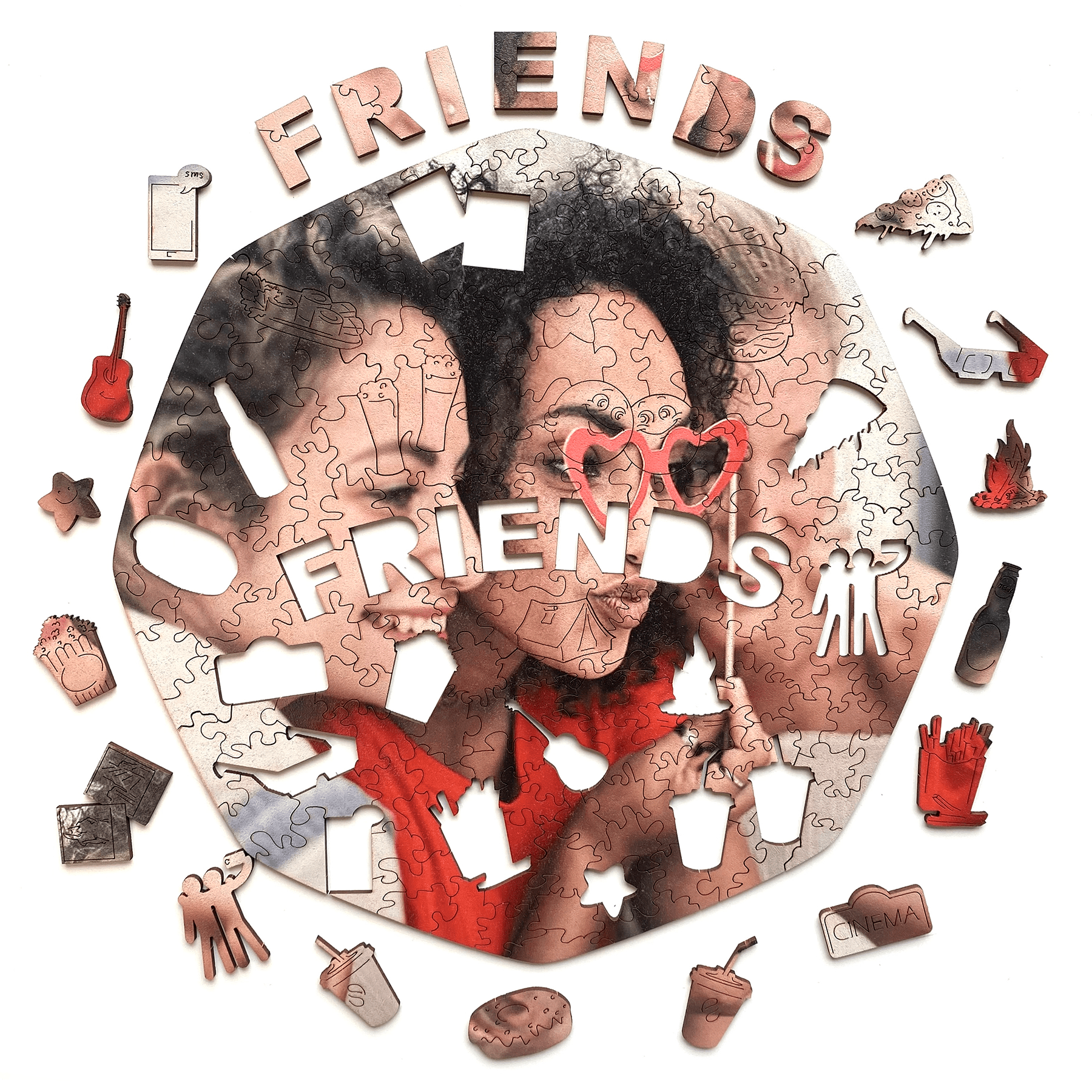 Custom Wooden Puzzle - Friends - Woods Story