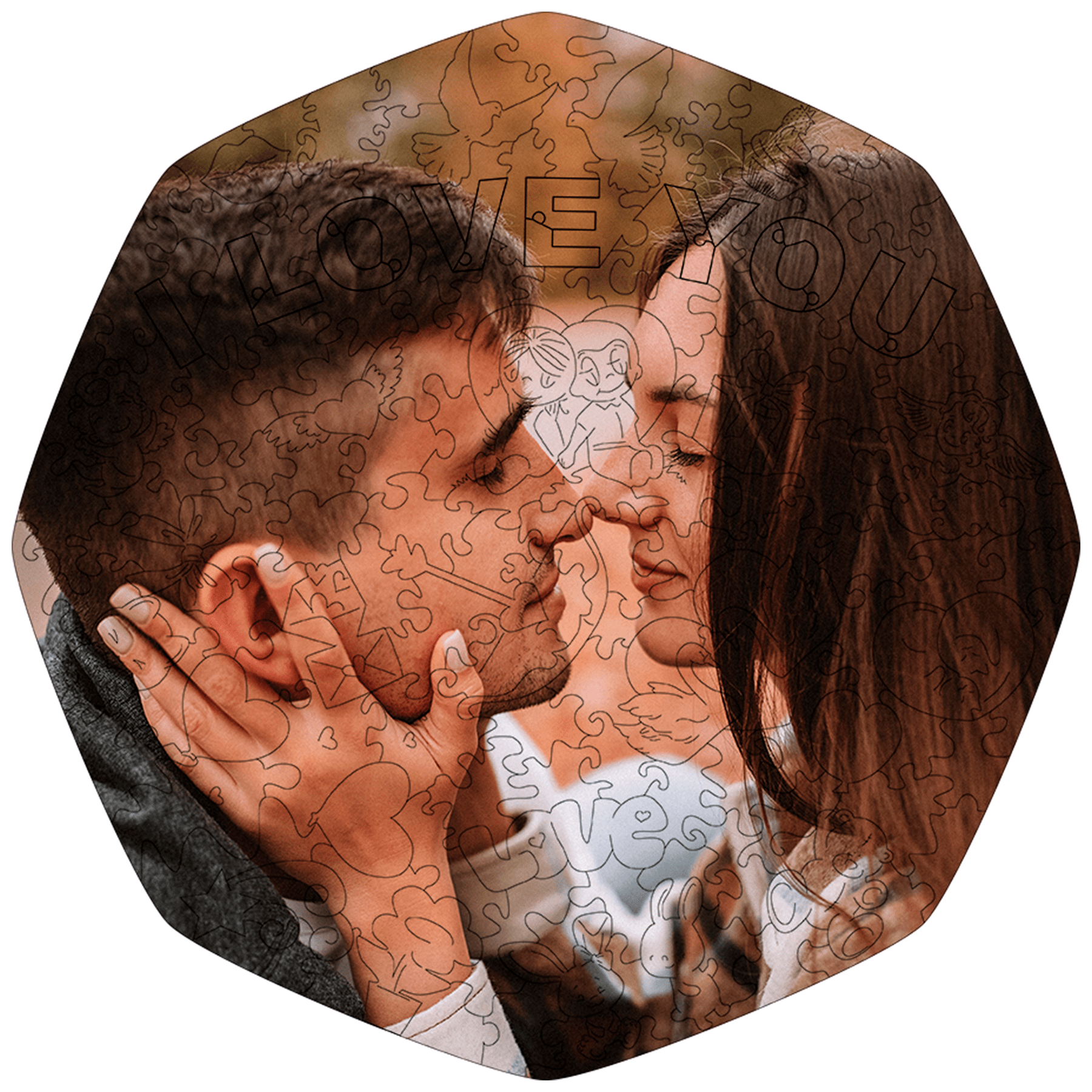 Custom Wooden Puzzle - Love - Woods Story