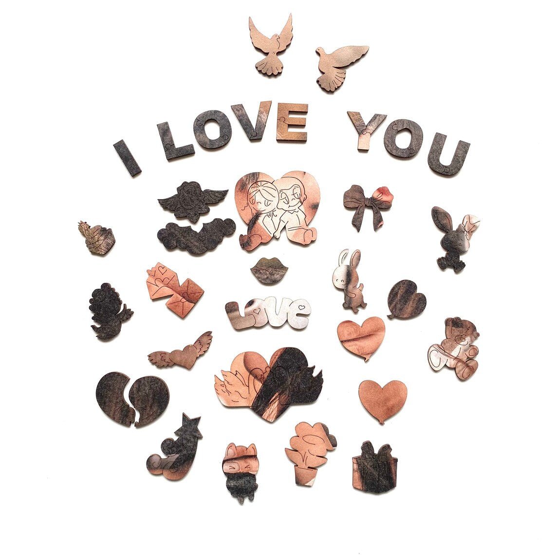 Custom Wooden Puzzle - Love - Woods Story