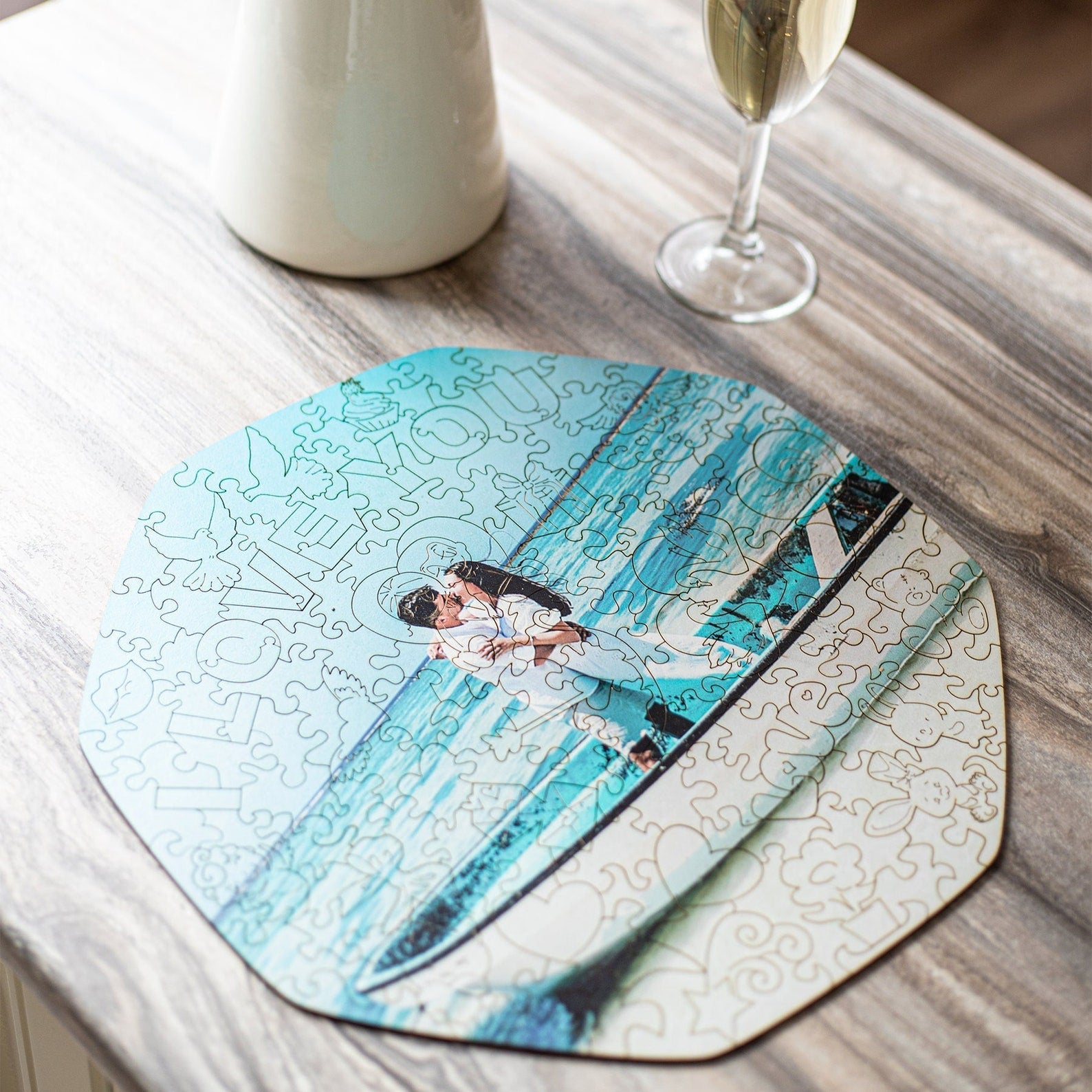 Custom Wooden Puzzle - Love - Woods Story