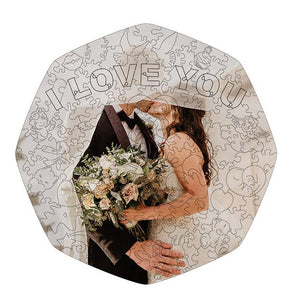 Custom Wooden Jigsaw Puzzle Love