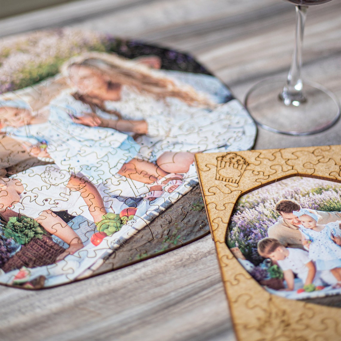 Custom Wooden Jigsaw Puzzle Family