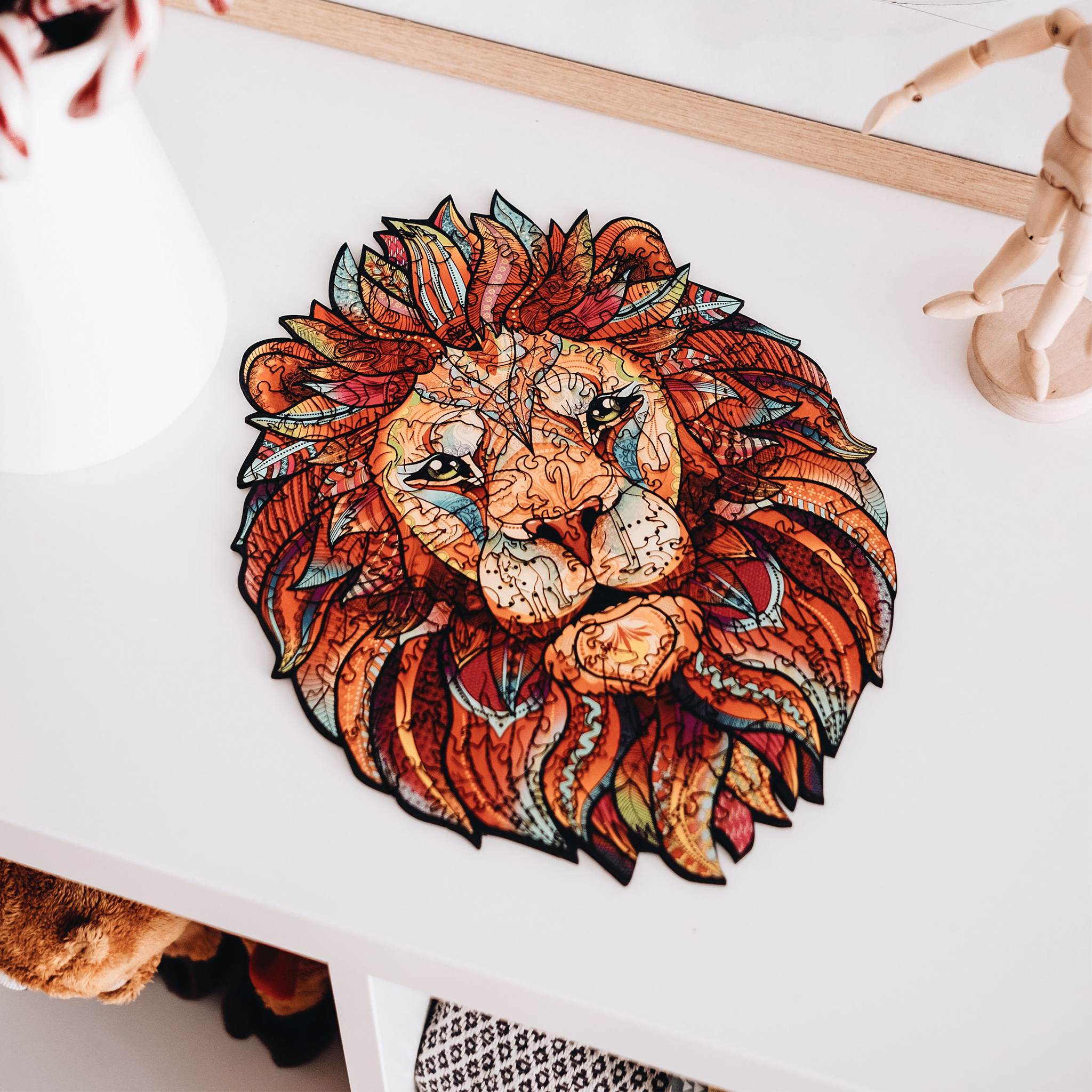 Wooden Jigsaw Puzzle Lion - Woods Story