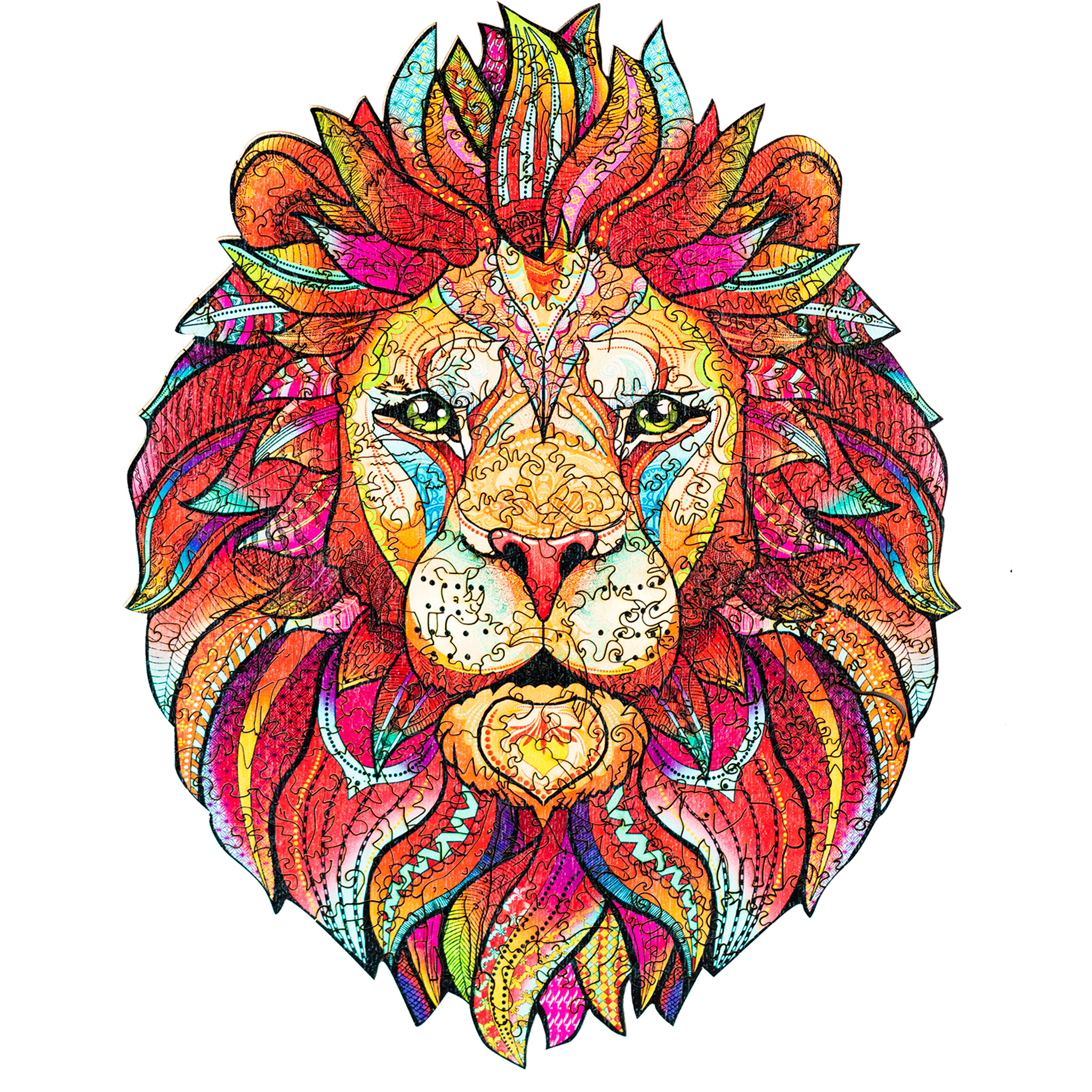 Wooden Jigsaw Puzzle Lion - Woods Story